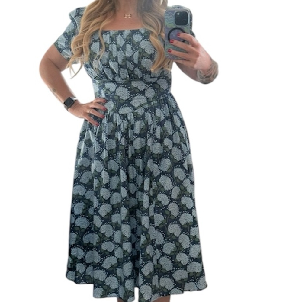 Ivy City Co Tate Blue Floral Midi Dress - Picture 7 of 11